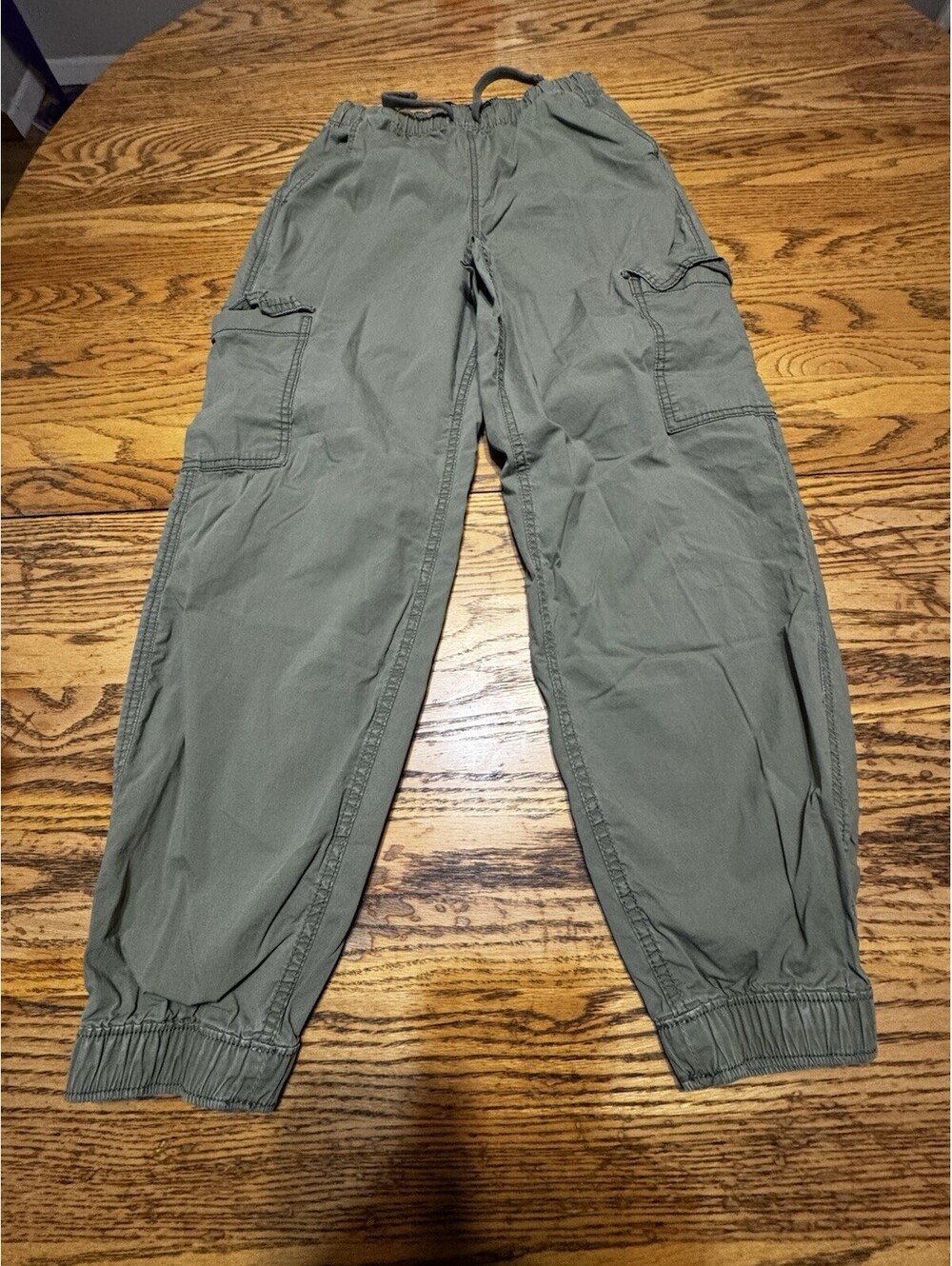 Hollister Womens S Ultra High Rise Cargo Jogger Pants Olive Green Utility